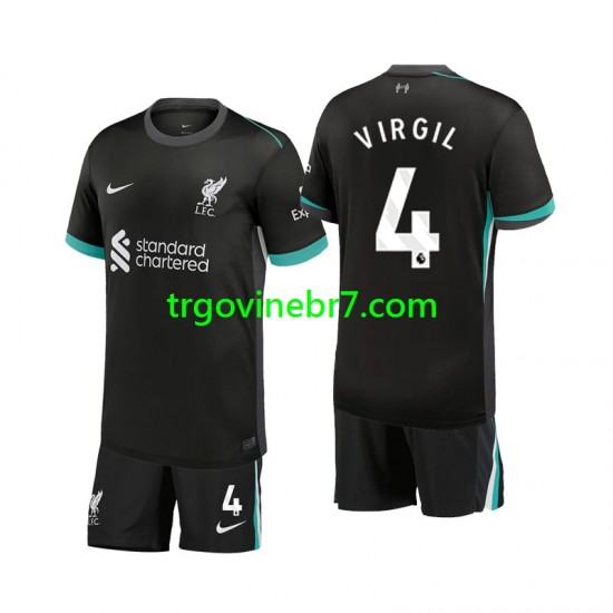 Dres Liverpool Virgil 4 Gostujući 2024-2025 Kratkih Rukava - Dječji