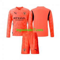 Golmanski Dres - Dres Manchester City Gostujući 2024-2025 Dugim Rukavima - Dječji