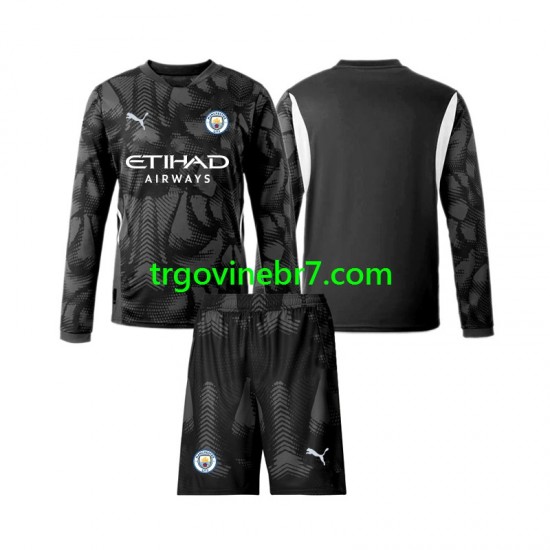 Golmanski Dres - Dres Manchester City Četvrti 2024-2025 Dugim Rukavima - Dječji
