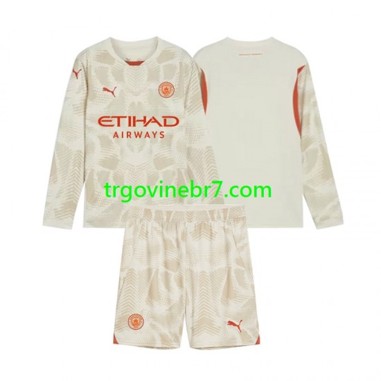 Golmanski Dres - Dres Manchester City Treći 2024-2025 Dugim Rukavima - Dječji