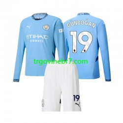 Dres Manchester City Gundogan 19 Domaći 2024-2025 Dugim Rukavima - Dječji