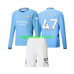 Dres Manchester City Phil Foden 47 Domaći 2024-2025 Dugim Rukavima - Dječji