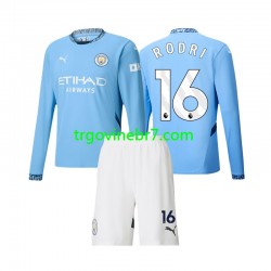 Dres Manchester City Rodri 16 Domaći 2024-2025 Dugim Rukavima - Dječji