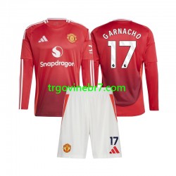 Dres Manchester United Alejandro Garnacho 17 Domaći 2024-2025 Dugim Rukavima - Dječji Dres Manchester United Alejandro Garnacho 17 Domaći 2024-2025 Dugim Rukavima - Dječji