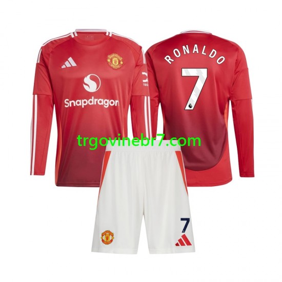 Dres Manchester United Cristiano Ronaldo 7 Domaći 2024-2025 Dugim Rukavima - Dječji