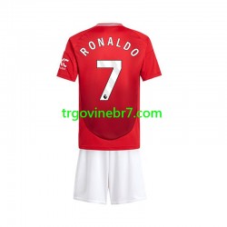 Dres Manchester United Cristiano Ronaldo 7 Domaći 2024-2025 Kratkih Rukava - Dječji