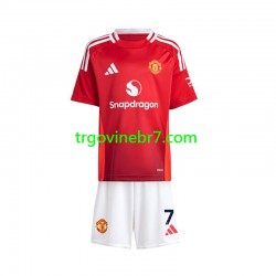 Dres Manchester United Cristiano Ronaldo 7 Domaći 2024-2025 Kratkih Rukava - Dječji