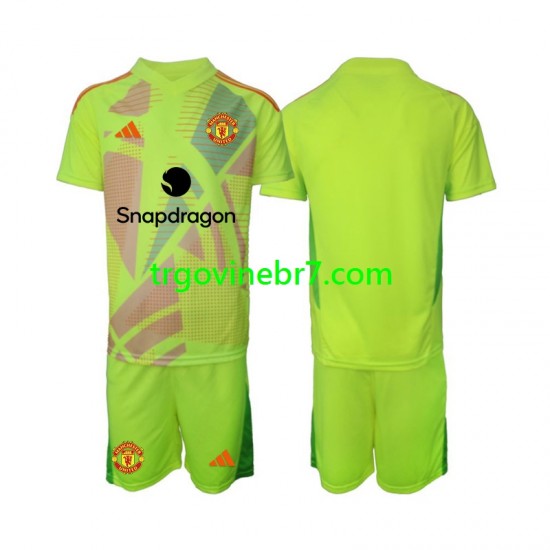 Golmanski Dres - Dres Manchester United Gostujući 2024-2025 Kratkih Rukava - Dječji