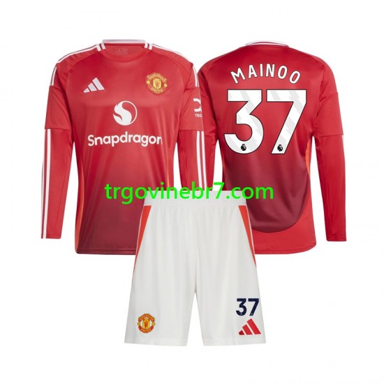 Dres Manchester United Kobbie Mainoo 37 Domaći 2024-2025 Dugim Rukavima - Dječji