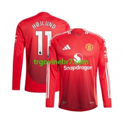 Dres Manchester United Rasmus Hojlund 11 Domaći 2024-2025 Dugim Rukavima - Muški
