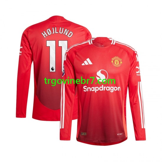 Dres Manchester United Rasmus Hojlund 11 Domaći 2024-2025 Dugim Rukavima - Muški