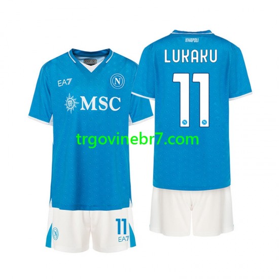 Dres Napoli Lukaku 11 Domaći 2024-2025 Kratkih Rukava - Dječji