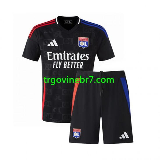 Dres Olympique Lyonnais Gostujući 2024-2025 Kratkih Rukava - Dječji