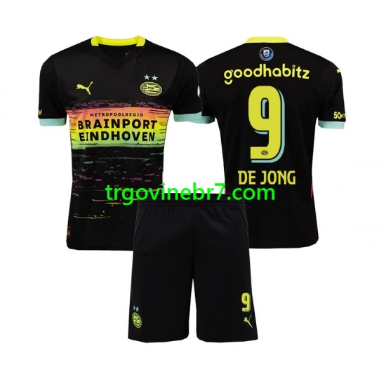 Dres PSV Eindhoven DE JONG 9 Gostujući 2024-2025 Kratkih Rukava - Dječji