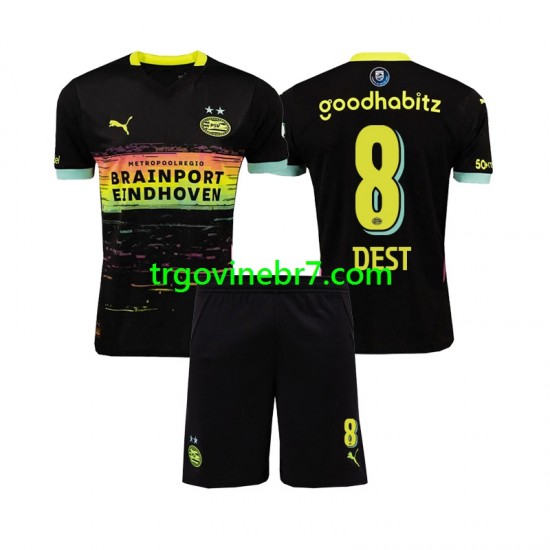 Dres PSV Eindhoven Sergino Dest 8 Gostujući 2024-2025 Kratkih Rukava - Dječji