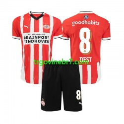 Dres PSV Eindhoven Sergino Dest 8 Domaći 2024-2025 Kratkih Rukava - Dječji