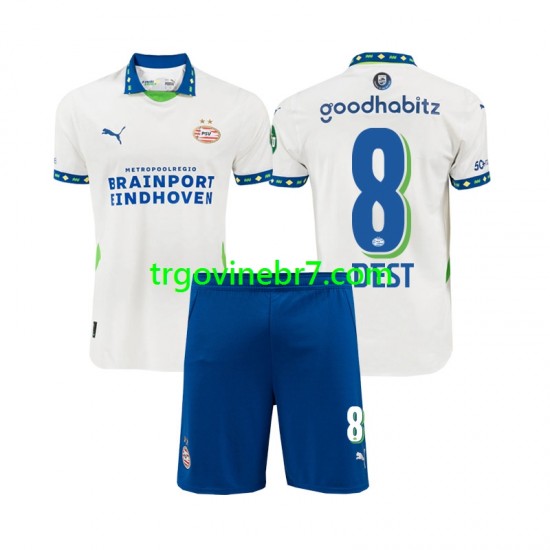 Dres PSV Eindhoven Sergino Dest 8 Treći 2024-2025 Kratkih Rukava - Dječji