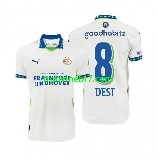 Dres PSV Eindhoven Sergino Dest 8 Treći 2024-2025 Kratkih Rukava - Muški