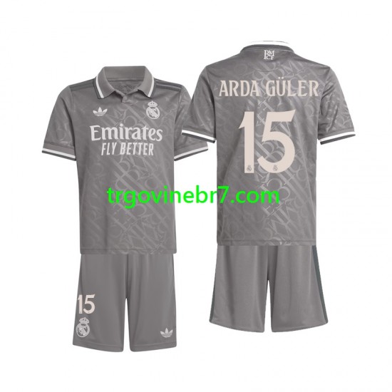 Dres Real Madrid Arda Guler 15 Treći 2024-2025 Kratkih Rukava - Dječji
