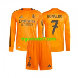 Dres Real Madrid Cristiano Ronaldo 7 Gostujući 2024-2025 Dugim Rukavima - Dječji
