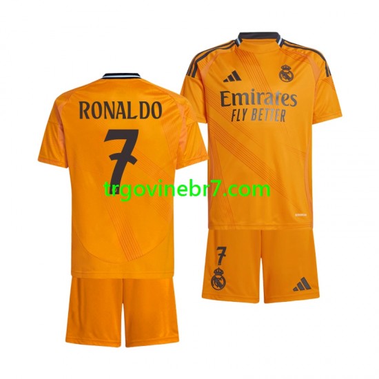 Dres Real Madrid Cristiano Ronaldo 7 Gostujući 2024-2025 Kratkih Rukava - Dječji