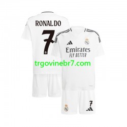 Dres Real Madrid Cristiano Ronaldo 7 Domaći 2024-2025 Kratkih Rukava - Dječji