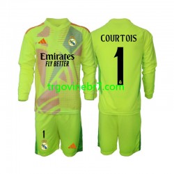 Golmanski Dres - Dres Real Madrid COURTOIS 1 Četvrti 2024-2025 Dugim Rukavima - Dječji