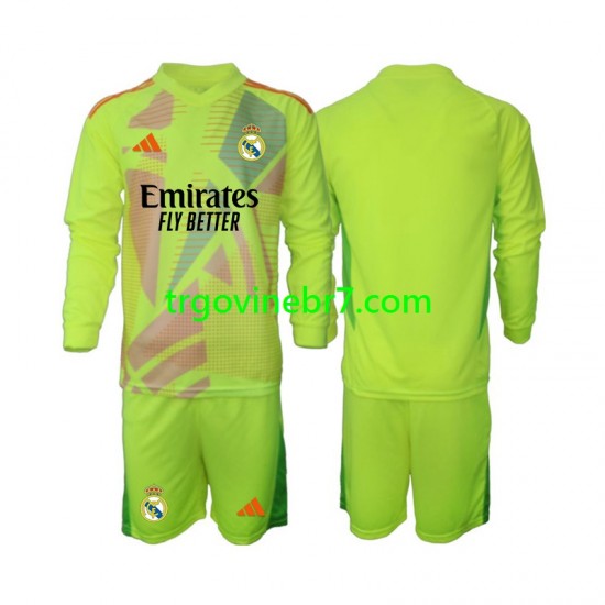 Golmanski Dres - Dres Real Madrid Četvrti 2024-2025 Dugim Rukavima - Dječji