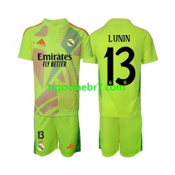 Golmanski Dres - Dres Real Madrid Lunin 13 Četvrti 2024-2025 Kratkih Rukava - Dječji