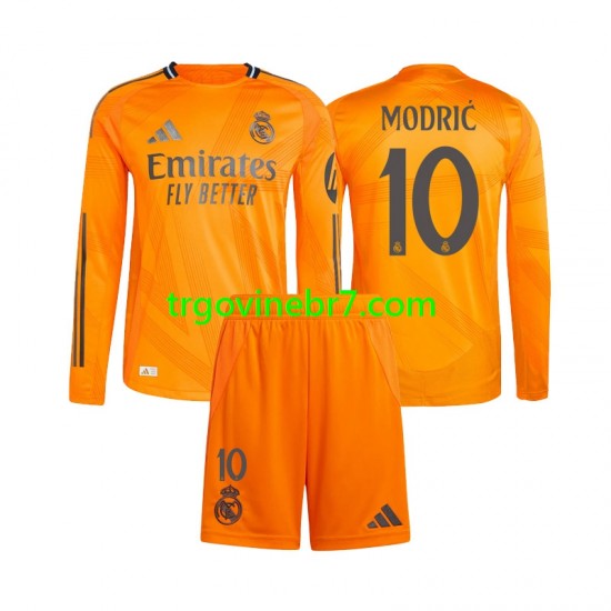 Dres Real Madrid Modrić Luka 10 Gostujući 2024-2025 Dugim Rukavima - Dječji