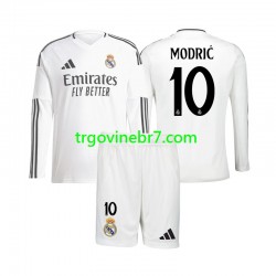 Dres Real Madrid Modrić Luka 10 Domaći 2024-2025 Dugim Rukavima - Dječji