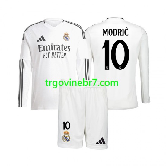 Dres Real Madrid Modrić Luka 10 Domaći 2024-2025 Dugim Rukavima - Dječji