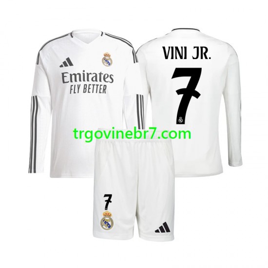 Dres Real Madrid Vinicius Junior 7 Domaći 2024-2025 Dugim Rukavima - Dječji