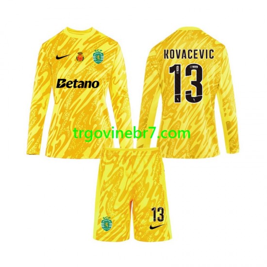 Golmanski Dres - Dres Sporting CP Kovacevic 13 Treći 2024-2025 Dugim Rukavima - Dječji