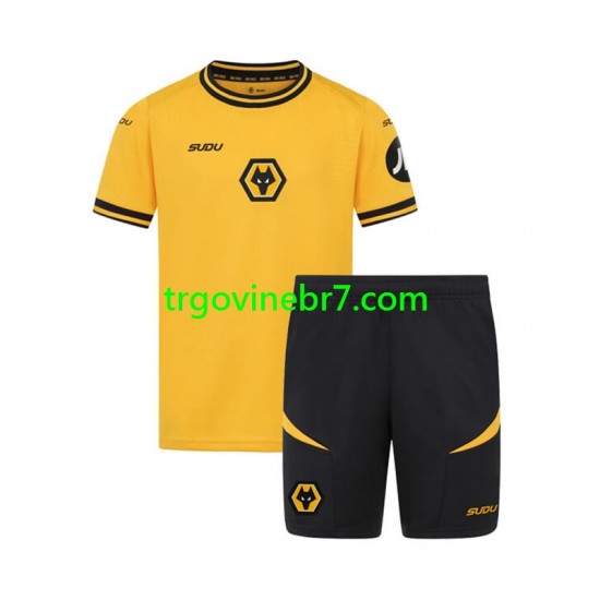 Dres Wolverhampton Wanderers Domaći 2024-2025 Kratkih Rukava - Dječji