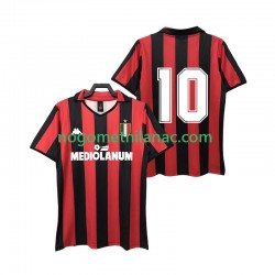 Dres AC Milan 10 1988 1989 Retro Domaći Kratkih Rukava - Muški
