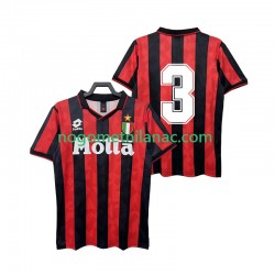 Dres AC Milan 3 1993 Retro Domaći 1994 Kratkih Rukava - Muški