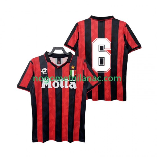 Dres AC Milan 6 1993 Retro Domaći 1994 Kratkih Rukava - Muški