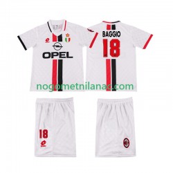 Dres AC Milan BAGGIO 18 1996 1997 Retro Gostujući Kratkih Rukava - Dječji