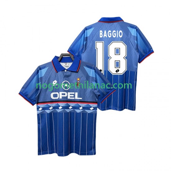 Dres AC Milan BAGGIO 18 1995 1996 Retro Gostujući Kratkih Rukava - Muški