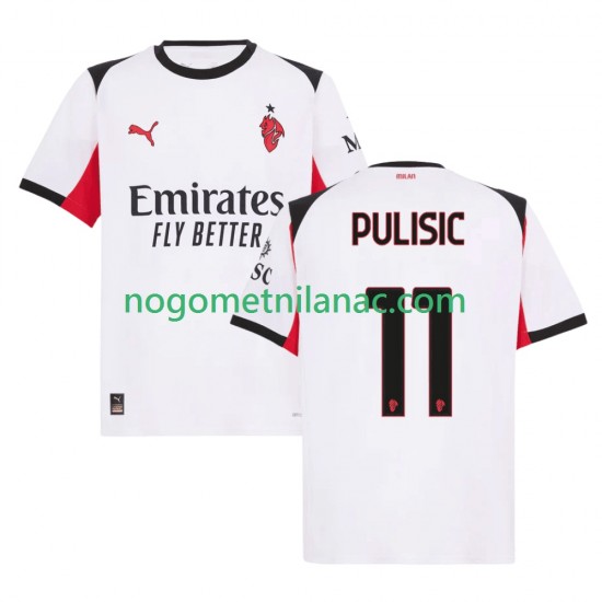 Dres AC Milan Christian Pulisic 11 Gostujući 2025-2026 Kratkih Rukava - Muški