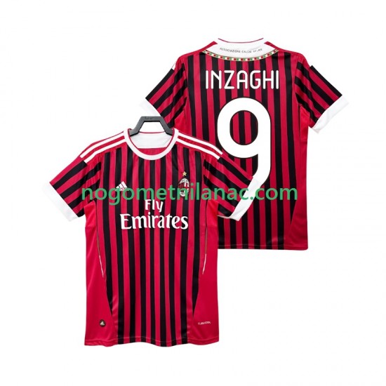 Dres AC Milan INZAGHI 9 2012 Retro Domaći 2011 Kratkih Rukava - Muški