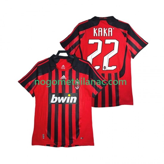 Dres AC Milan KAKA 22 2007 Retro Domaći 2008 Kratkih Rukava - Muški