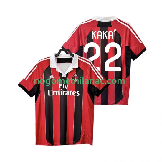 Dres AC Milan KAKA 22 2012 2013 Retro Domaći Kratkih Rukava - Muški