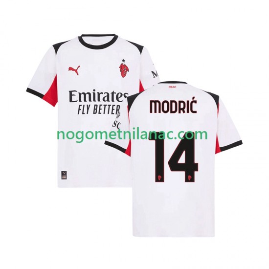 Dres AC Milan Modrić Luka 14 Gostujući 2025-2026 Kratkih Rukava - Muški