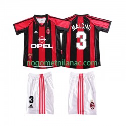 Dres AC Milan MALDINI 3 Retro Domaći 1998 1999 Kratkih Rukava - Dječji