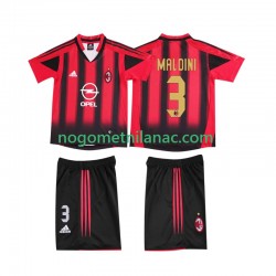 Dres AC Milan MALDINI 3 2005 Retro Domaći 2004 Kratkih Rukava - Dječji Dres AC Milan MALDINI 3 2005 Retro Domaći 2004 Kratkih Rukava - Dječji