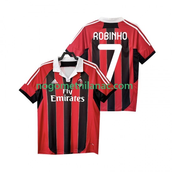 Dres AC Milan ROBINHO 7 2012 2013 Retro Domaći Kratkih Rukava - Muški