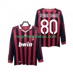 Dres AC Milan RONALDINHO 80 2009 Retro Domaći 2010 Dugim Rukavima - Muški