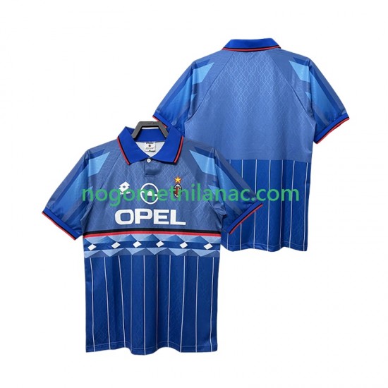 Dres AC Milan 1995 1996 Retro Gostujući Kratkih Rukava - Muški
